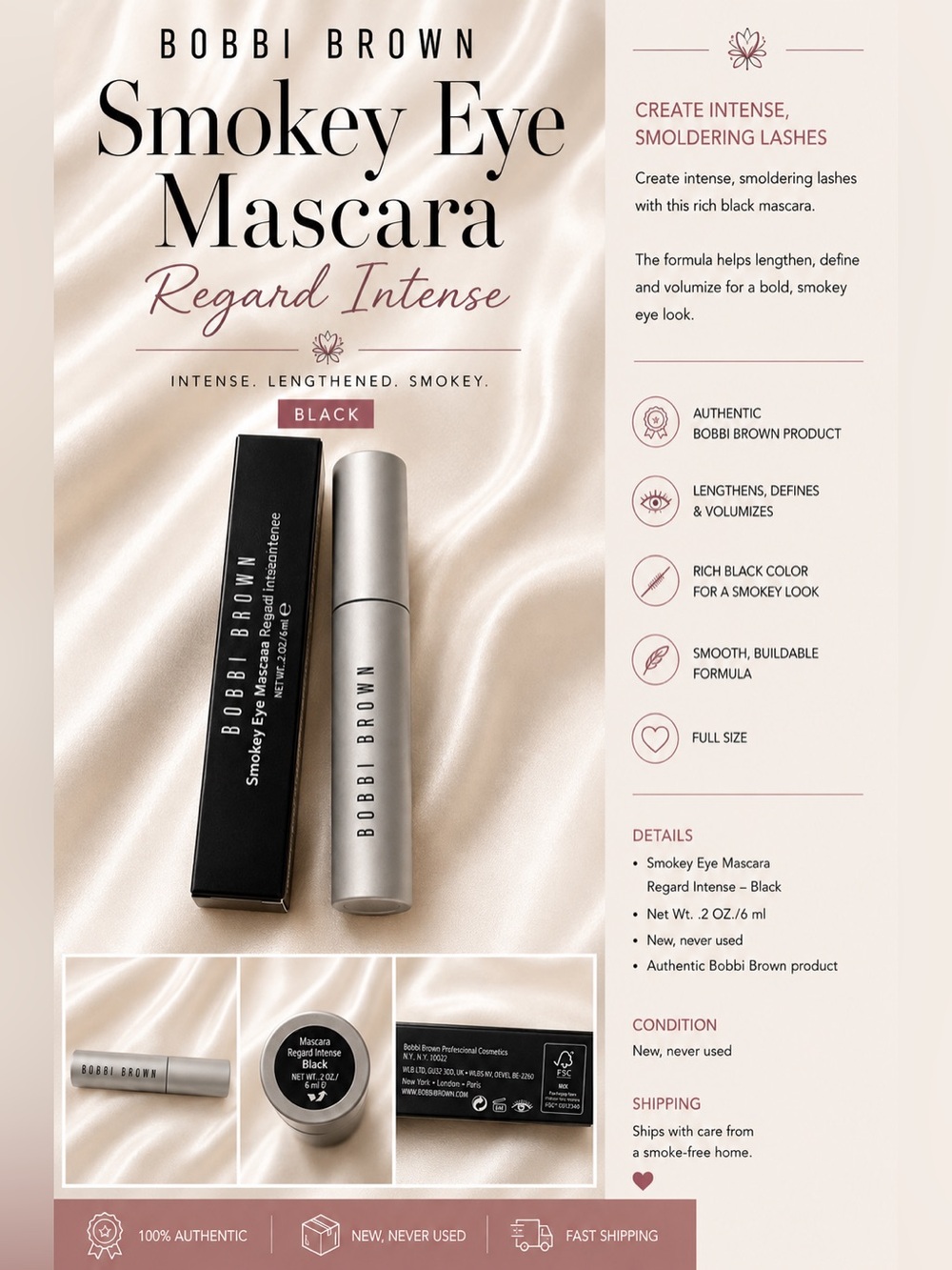 Bobbi Brown Smokey Eye Mascara Regard Intense Black